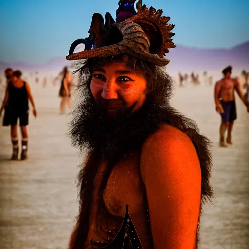 Image similar to award winning photography, magical encounter at burning man, leica 1 0 0 mm f 0. 8