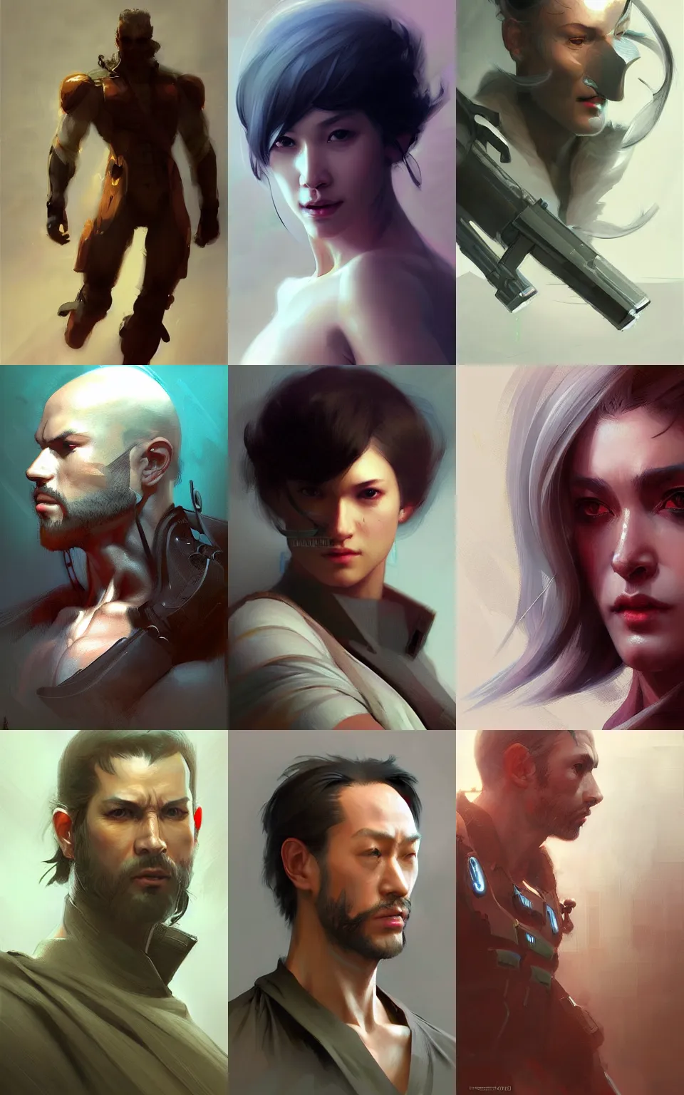 Prompt: character concept portrait, ranm style digital painting, concept art, smooth, sharp focus, illustration, from metal gear, by ruan jia and mandy jurgens and william - adolphe bouguereau, artgerm