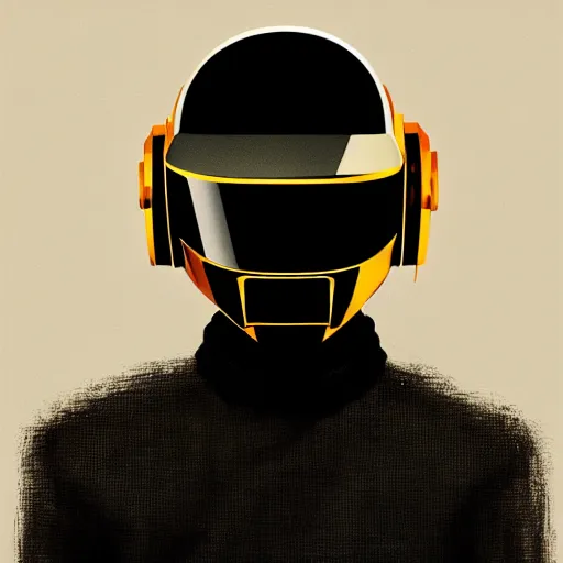 Image similar to portrait of Alpha from Daft Punk, dramatic lighting, illustration by Greg rutkowski, yoji shinkawa, 4k, digital art, concept art, trending on artstation