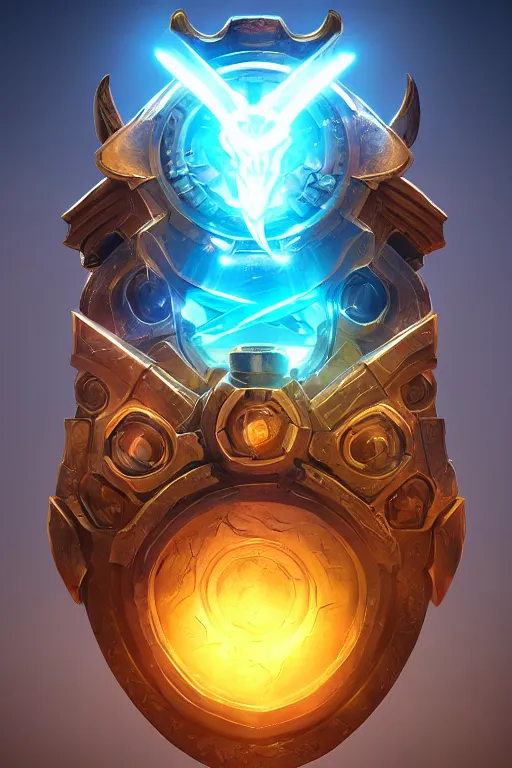 Image similar to shield fantasy epic legends game icon stylized digital illustration radiating a glowing aura global illumination ray tracing hdr fanart arstation by ian pesty and katarzyna da „ bek - chmiel