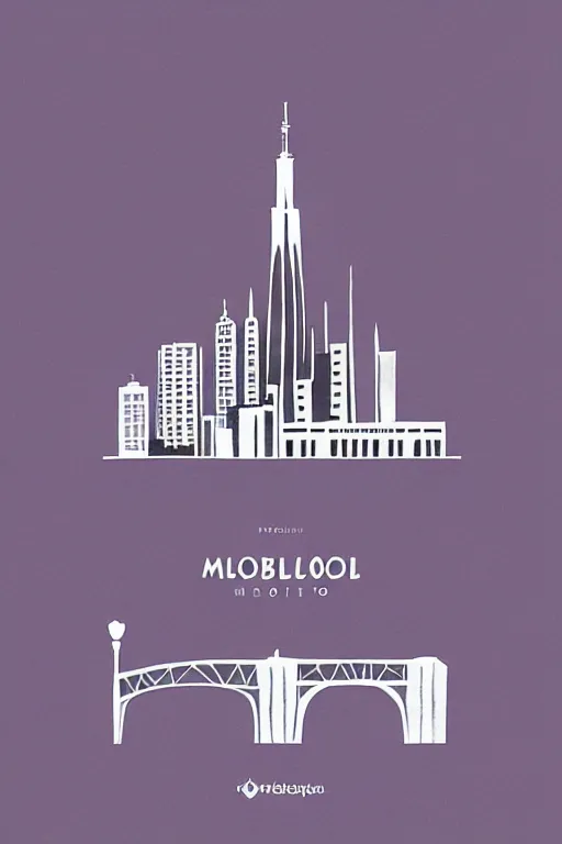 Prompt: minimalist watercolor art of melbourne, illustration, vector art