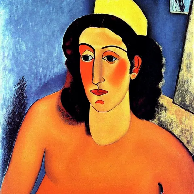 Prompt: a beautiful painting dali in the bathroom, by andy warhol amedeo modigliani realistic oil painting