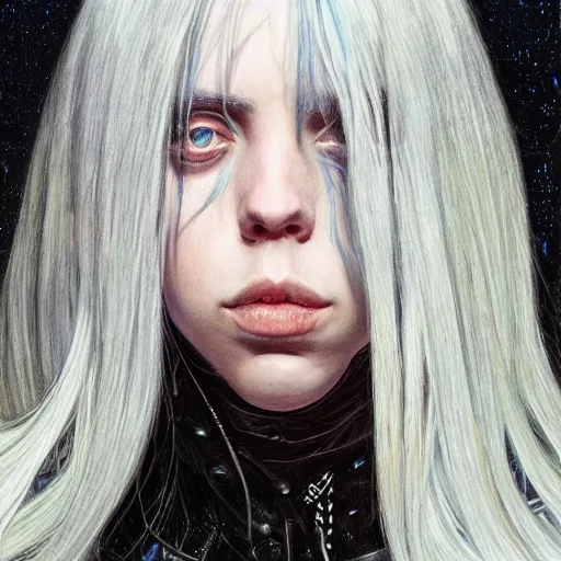 Image similar to Billie Eilish, by Mark Brooks, by Donato Giancola, by Android Jones