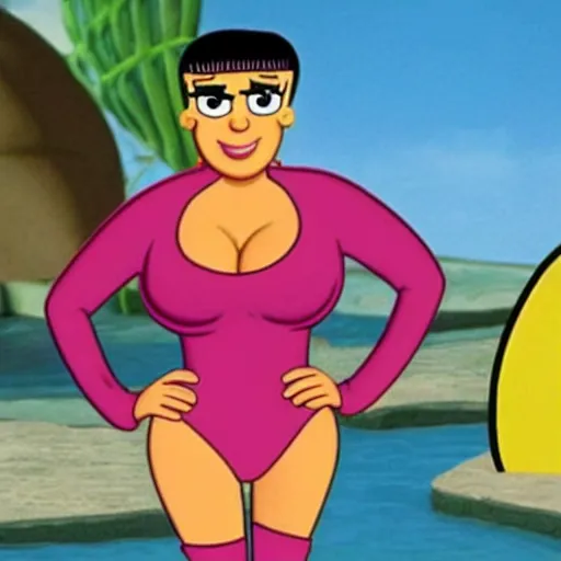 Prompt: kim kardashian in spongebob squarepants
