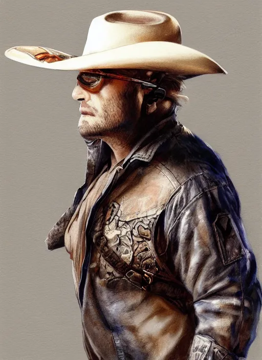 Prompt: Portrait Tim Robinson (from I Think You Should Leave) in a cowboy hat and eye mask disguise, marvel comics, dark, intricate, highly detailed, smooth, artstation, digital illustration by Ruan Jia and Mandy Jurgens and Artgerm and Wayne Barlowe and Greg Rutkowski and Frank Frazetta