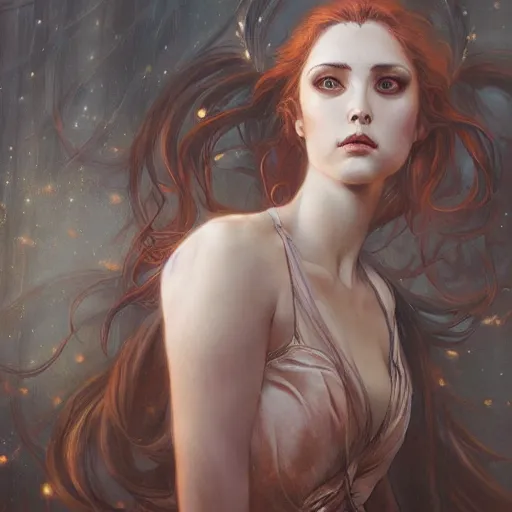 Image similar to a painting in the style of charlie bowater and in the style of charles dulac and in the style of donato giancola. smooth, sharp focus, fantasy, semi - realism.