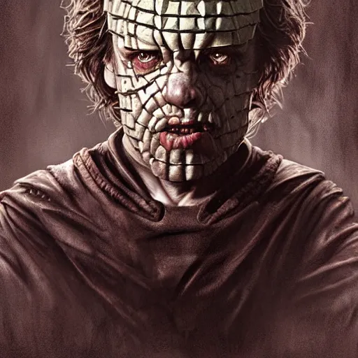 Image similar to peter dinklage as the monster in hellraiser, digital painting, extremely detailed, 4 k, intricate, brush strokes, mark arian, artgerm, bastien lecouffe - deharme