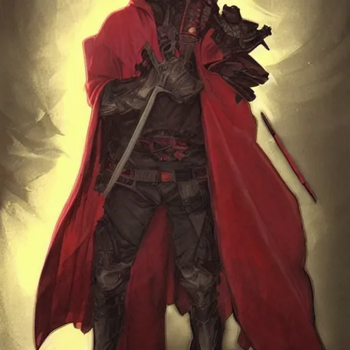 Image similar to shadow warrior holding twin swords, male villian, full body worn out torn cape, red hoodie, worn out clothes, floating spiral sand, desert, full body shot, anime style, 90's modern art, art by artgerm and greg rutkowski and alphonse mucha