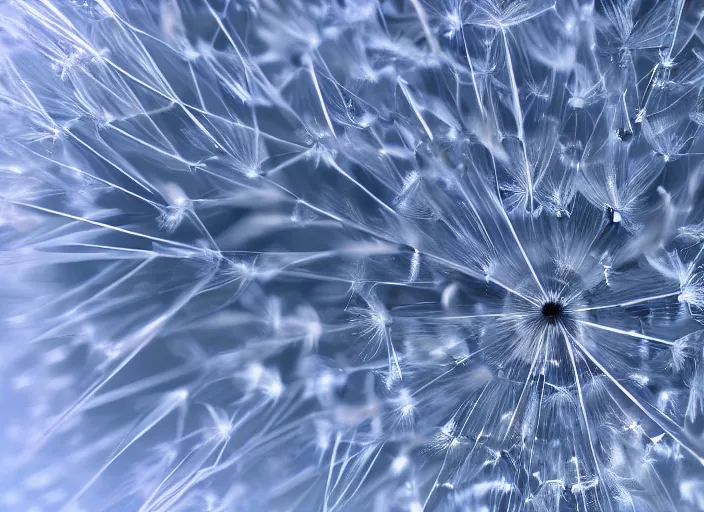 Image similar to crystal dandelion extreme close - up, unreal engine, 4 k wallpaper