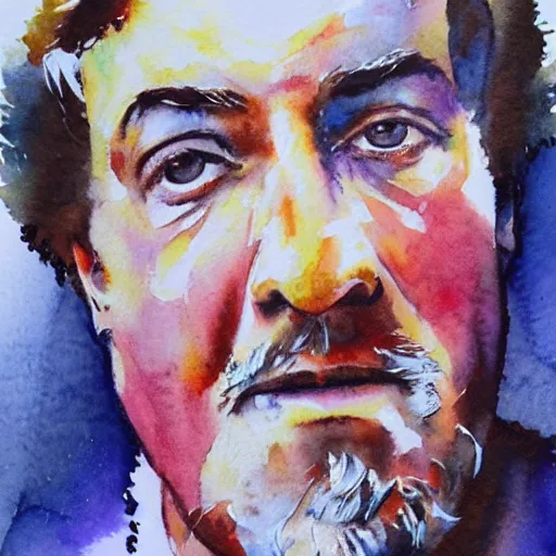 Image similar to paint with jazza portrait, watercolours