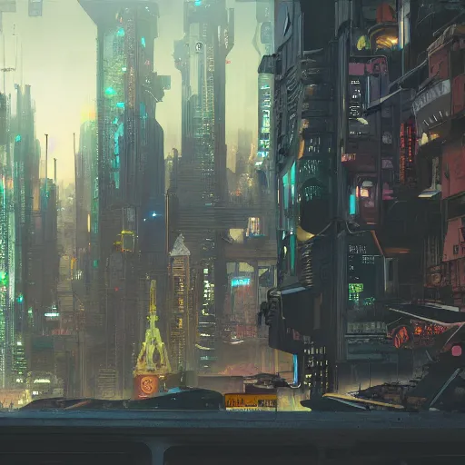 Prompt: cyberpunk city designed by Mucha,photorealistic,artstation,highly details