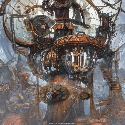 Image similar to psychedelic steampunk art, epic, 4k, concept art, detailed