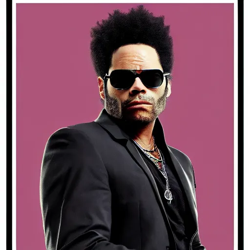 Prompt: lenny kravitz as men in black agent, detailed 8 k photorealistic portrait, imdb poster style