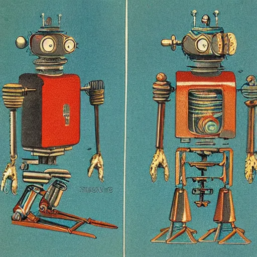 Prompt: beautiful illustration, color plate from the book “ various microscopic robots ” published in 1 8 6 2