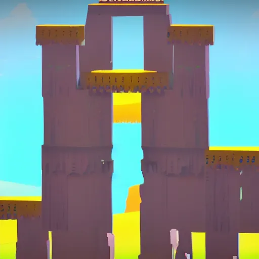 Image similar to stonehenge, a screenshot from the game monument valley