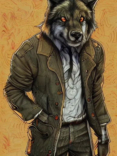 Image similar to bigby wolf by james jean