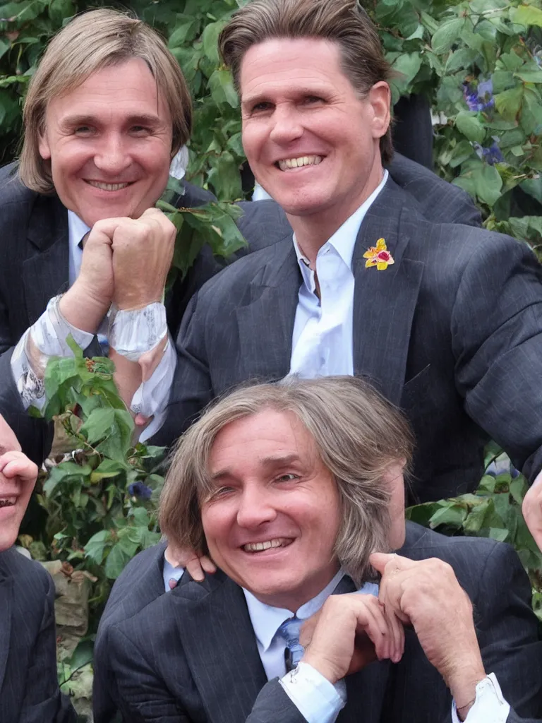 Prompt: Braco the Gazer and a laughing Sir Kier Starmer