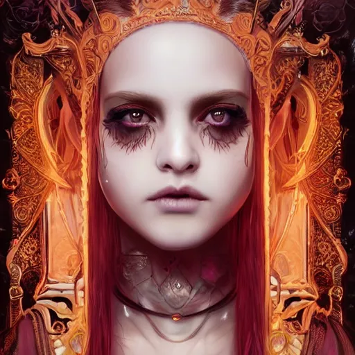 Image similar to symmetrical portrait of a beautiful dead princess female 4K symmetrical portrait, magical,fantasy , final fantasy, whole body, hyperrealism, cyberpunk, concept art, realistic, highly detailed, Featured on Artstation, cgsociety, Behance, Tom Bagshaw, Ross Tran, Japan Taiwan ,Soft lighting, attractive, highly detailed. intricate details. trending on artbreeder | zdzislaw beksinski. dariusz zawadzki. Michael Hutter. Peter Mohrbacher. Alfons Mucha. artstation