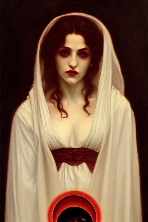 Image similar to dracula, painting by rossetti bouguereau, detailed art, artstation