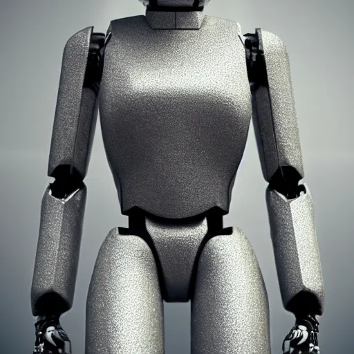 Prompt: a slim humanoid robot, octane render