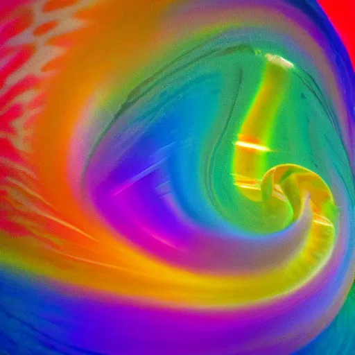 Prompt: water rainbow swirl