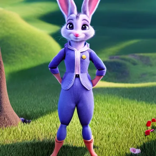 Image similar to judy hopps as a real woman portrait