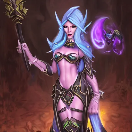 Image similar to dark woman elf, blizzard