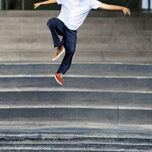 4000 upvotes meme depicting obama doing a kickflip