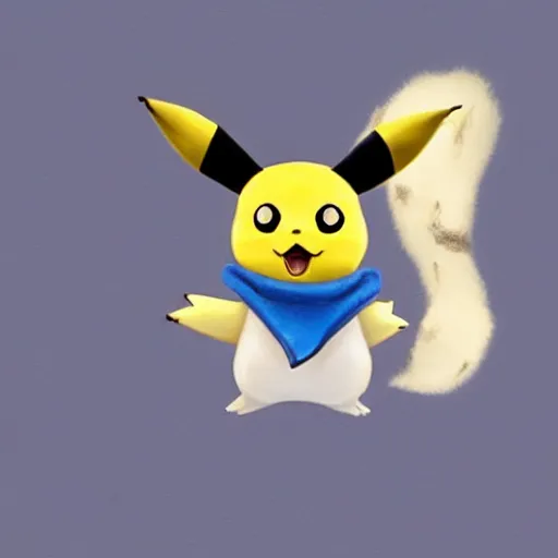 Image similar to a snow Pikachu