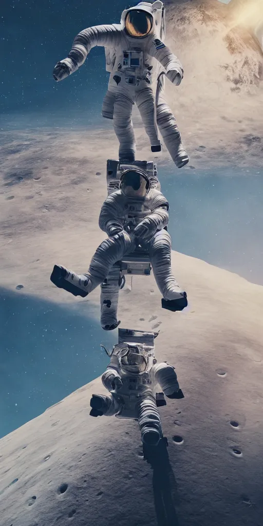 Prompt: professional photo of astronaut riding a horse on the moon, low angle shot, hyperrealistic masterpiece, trending on artstation, cgsociety, kodakchrome, golden ratio, cinematic, composition, beautiful lighting, hyper detailed, octane render, 4 k, unreal engine