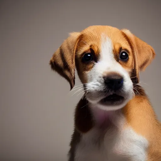 Prompt: puppy, studio lighting