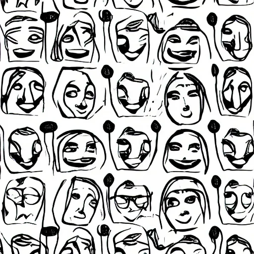 Image similar to outline of faces, wallpaper