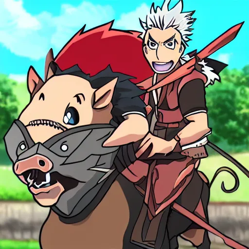 Prompt: hog rider, anime