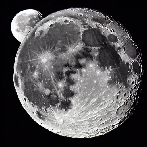 Image similar to a photo of the moon taken by a telescope