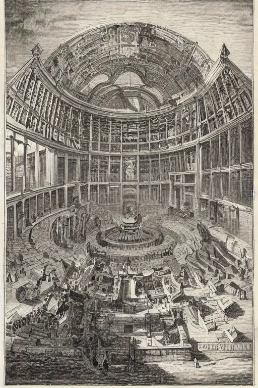 Image similar to Labyrinth, Giovanni Battista Piranesi and Dan Mumford, 1750, engraving, from the British Museum