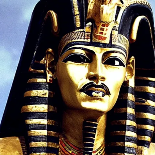 Image similar to johnny depp as osiris the ancient egyptian god