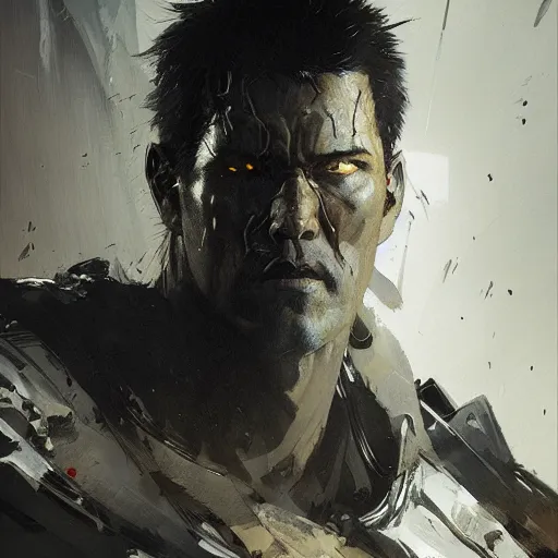 Image similar to portrait of Guts, dramatic lighting, illustration by Greg rutkowski, yoji shinkawa, 4k, digital art, concept art, trending on artstation