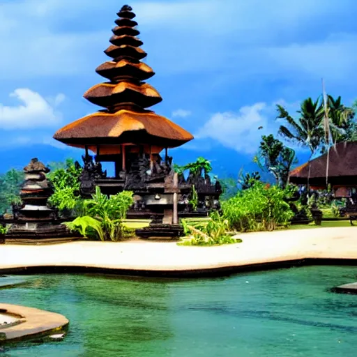 Image similar to bali island, perfect faces