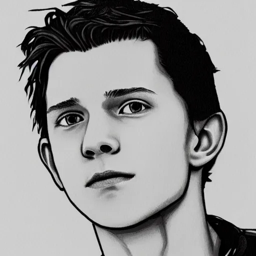 Image similar to tom holland, detailed, portrait