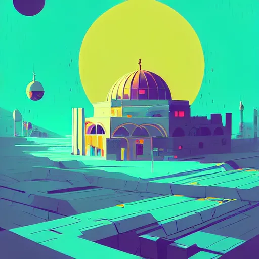 Image similar to curled perspective digital art of palestina by anton fadeev