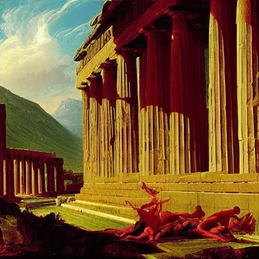 Prompt: ancient greece by thomas cole