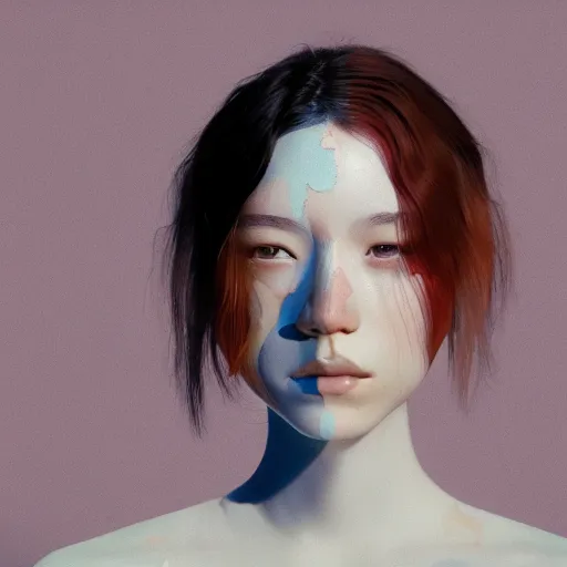 Prompt: abstract 3d female portrait age 17 by james jean and Jason Chan, rendering, redshift, octane