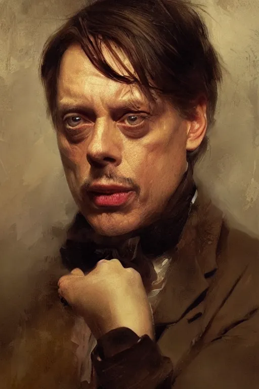 Image similar to beautiful portrait of anthropomorphic loaf of bread steve buscemi, art by anders zorn, wonderful masterpiece by greg rutkowski, beautiful cinematic light, american romanticism thomas lawrence, greg rutkowski