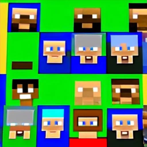 Image similar to Faces of minecraft players