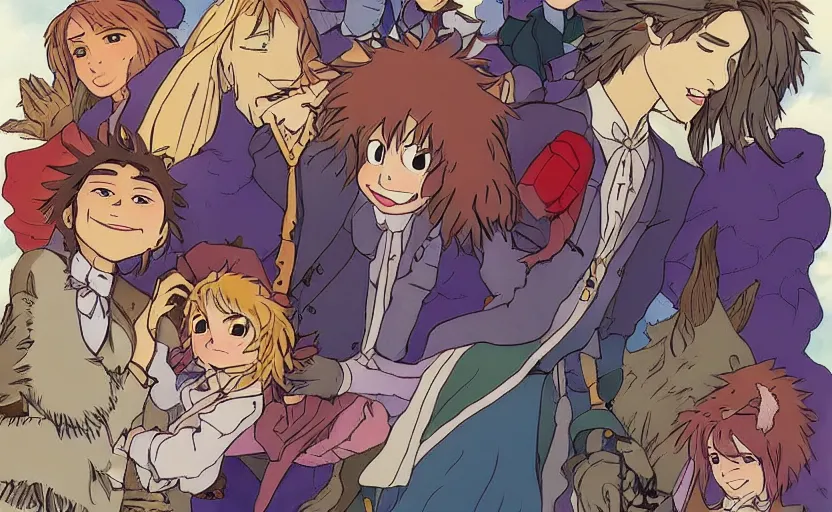 Image similar to howl's moving castle in the style of sleeping beauty