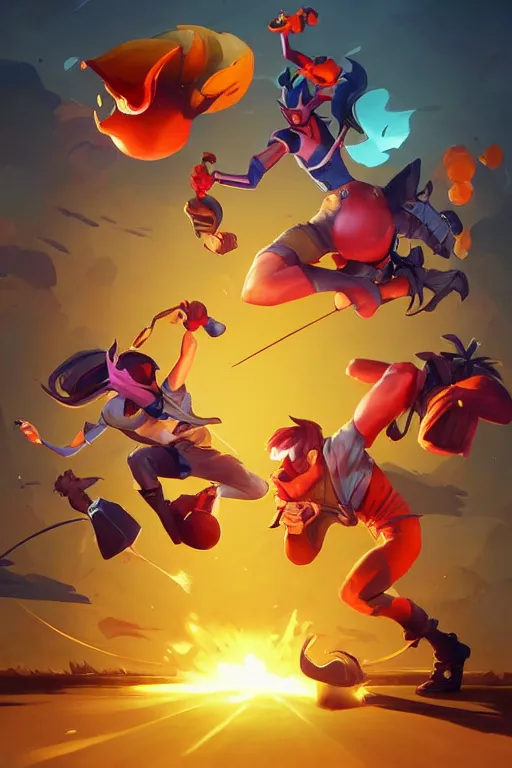 Prompt: epic fruits fighting stylized as fornite style game design fanart by concept artist gervasio canda, behance hd by jesper ejsing, by rhads, makoto shinkai and lois van baarle, ilya kuvshinov, rossdraws global illumination radiating a glowing aura global illumination ray tracing hdr render in unreal engine 5