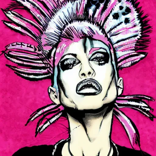 Image similar to punk woman