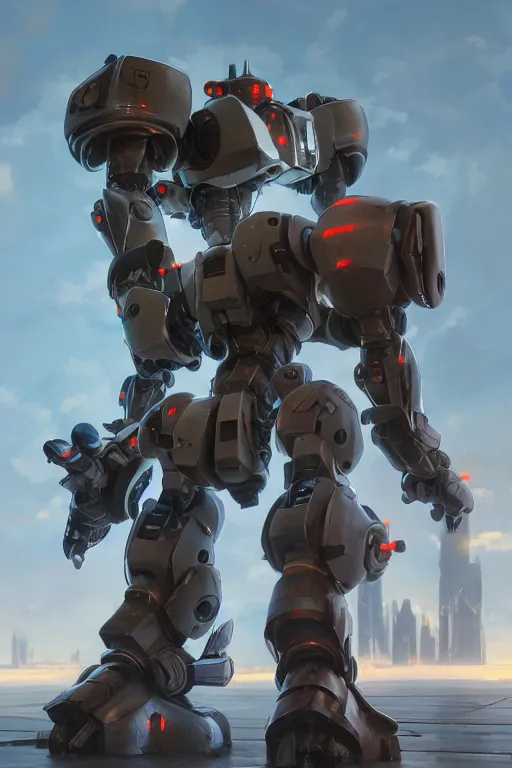 Image similar to mechwarrior 5 : mercenaries mech megaman transformer robot boss tank engine game octane render, 4 k, hd 2 0 2 2 3 d cgi rtx hdr style chrome reflexion glow fanart jesper ejsing, by rhads, makoto shinkai borderlands and by feng zhu rossdraws artstation by digital cinematic pixar and disney unreal zbrush central hardmesh