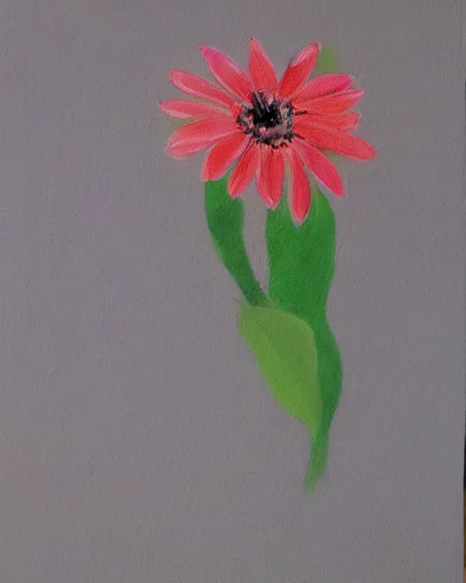 Prompt: an unfinished painting of a flower