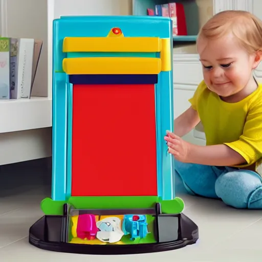 Image similar to a guillotine designed by fisher - price toys, toy guillotine, high detail product photo